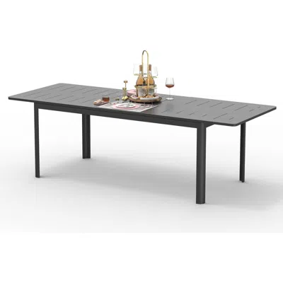 Streamdale Furniture Streamdale Outdoor Expandable Metal Table For 6-8 People