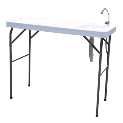 Streamdale Furniture Streamdale Outdoor Fish And Game Cutting Cleaning Table With Sink And Faucet