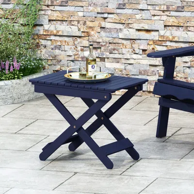 Streamdale Furniture Streamdale Outdoor Folding Wooden Side Table