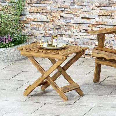 Streamdale Furniture Streamdale Outdoor Folding Wooden Side Table
