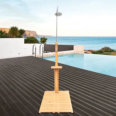 Streamdale Furniture Streamdale Outdoor Garden Pool Shower With Chassis Board In Neutral