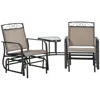 Streamdale Furniture Streamdale Outdoor Glider Chairs With Coffee Table