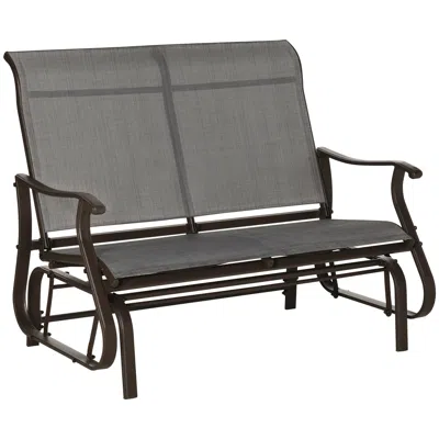 Streamdale Furniture Streamdale Outdoor Glider Loveseat In Mixed Grey