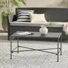 Streamdale Furniture Streamdale Outdoor Iron Coffee Table - Black Brush Silver