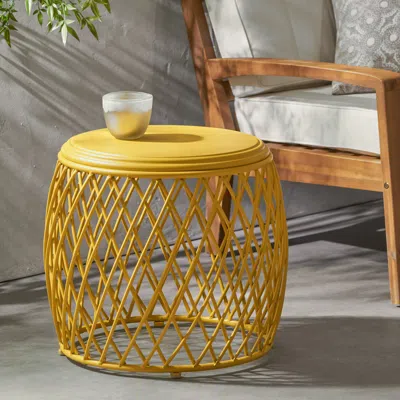 Streamdale Furniture Streamdale Outdoor Iron Side Table - Weather-resistant & Stylish