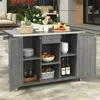 Streamdale Furniture Streamdale Outdoor Kitchen Island - Fir Wood, Stainless Top