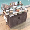 Streamdale Furniture Streamdale Outdoor Kitchen Island With Stainless Steel Top & Storage