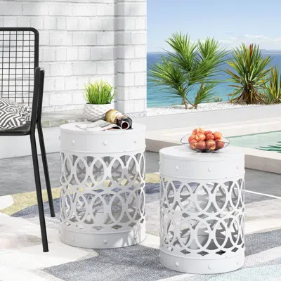 Streamdale Furniture Streamdale Outdoor Metal S/2 End Table