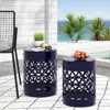 Streamdale Furniture Streamdale Outdoor Metal S/2 End Table