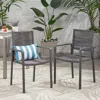 Streamdale Furniture Streamdale Outdoor Modern Aluminum Dining Chair With Rope Seat (set Of 2)
