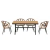 Streamdale Furniture Streamdale Outdoor Pe Rattan Set, Chairs & Plastic Wood Table, Garden/lawn