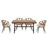 Streamdale Furniture Streamdale Outdoor Pe Rattan Set, Chairs & Plastic Wood Table, Garden/lawn