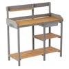 Streamdale Furniture Streamdale Outdoor Potting Bench With Cabinet