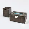 Streamdale Furniture Streamdale Outdoor Rectangle Fire Pit Table With Propane Tank Cover