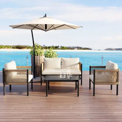 Streamdale Furniture Streamdale Outdoor Sofa Set With Table For Garden/balcony