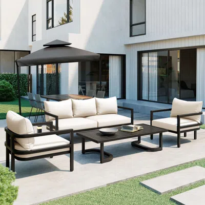 Streamdale Furniture Streamdale Outdoor Steel Sofa Set
