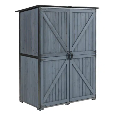 Streamdale Furniture Streamdale Outdoor Storage Cabinet - Blue Gray