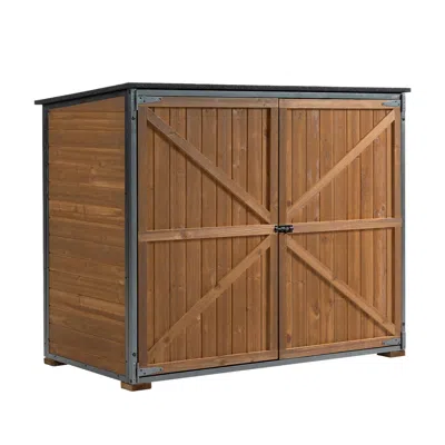 Streamdale Furniture Streamdale Outdoor Storage Cabinet - Brown