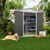 Streamdale Furniture Streamdale Outdoor Storage Sheds 6ftx4ft Apex Roof Grey With Base Frame Garden Shed In Gray