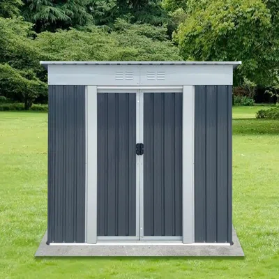 Streamdale Furniture Streamdale Outdoor Storage Sheds 6ftx4ft Pent Roof Grey