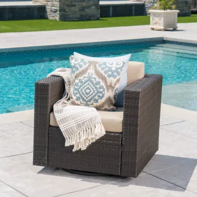 Streamdale Furniture Streamdale Outdoor Swivel Patio Chair With Cushions (single)