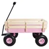 Streamdale Furniture Streamdale Outdoor Wagon All Terrain Pulling With Wood Railing Air Tires