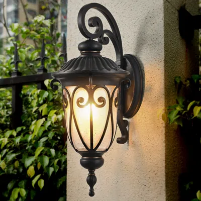 Streamdale Furniture Streamdale Outdoor Wall Lantern With Bubble Glass