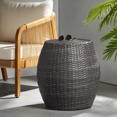 Streamdale Furniture Streamdale Outdoor Wicker 14.00" Patio Side Table