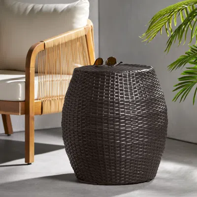 Streamdale Furniture Streamdale Outdoor Wicker 14.00" Patio Side Table