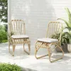 Streamdale Furniture Streamdale Outdoor Wicker Dining Chairs (set Of 2) With Washable Cushions, Natural