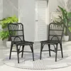 Streamdale Furniture Streamdale Outdoor Wicker Patio Dining Chairs (2), Grey
