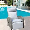 Streamdale Furniture Streamdale Outdoor Wicker Recliner Chair - Adjustable & All-weather