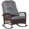 Streamdale Furniture Streamdale Outdoor Wicker Rocking Chair With Wide Seat