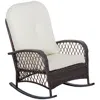 Streamdale Furniture Streamdale Outdoor Wicker Rocking Chair With Wide Seat