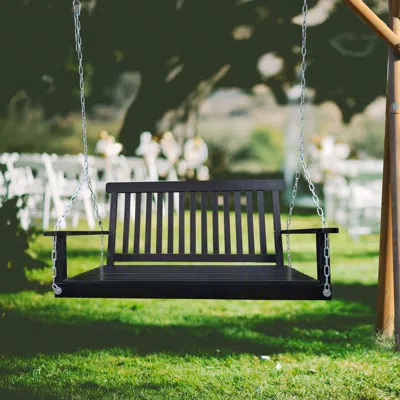 Streamdale Furniture Streamdale Outdoor Wood Bench Swing With Armrests