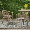 Streamdale Furniture Streamdale Outdoor Wood Dining Chairs Cushions (2) Dark Grey