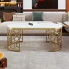 Streamdale Furniture Streamdale Oval Coffee Table With Cut-out Metal Frame
