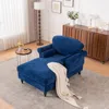 Streamdale Furniture Streamdale Oversized Chenille Chaise Lounge Sofa Bed - 5 Colors