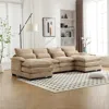 Streamdale Furniture Streamdale Oversized Chenille U-shape Sofa, Fabric & Wood