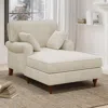 Streamdale Furniture Streamdale Oversized Corduroy Chaise Lounge With Pillows
