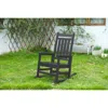 Streamdale Furniture Streamdale Oversized Outdoor Rocking Chair - Wood Texture, Black
