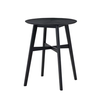 Streamdale Furniture Streamdale Oversized Round Bar Table, 31.5", Black
