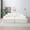 Streamdale Furniture Streamdale Oversized Sectional Sofa Bed With Double Chaise Lounge - Beige In White