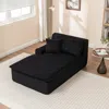 Streamdale Furniture Streamdale Oversized Sleeper Chair Chaise Lounge Sofa Bed - No Assembly In Black