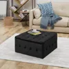 Streamdale Furniture Streamdale Oversized Tufted Velvet Ottoman For Comfort & Style