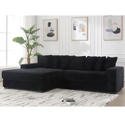 Streamdale Furniture Streamdale Oversized Two-piece Couches In Black