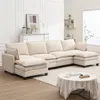 Streamdale Furniture Streamdale Oversized Velvet Modular Sofa U-shape Couch With Ottomans & Pillows