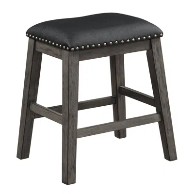 Streamdale Furniture Streamdale Pair Of Gray Counter Height Barstools