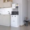 Streamdale Furniture Streamdale Palmer 2-door Cabinet Microwave Kitchen Pantry In White