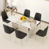 Streamdale Furniture Streamdale Pandora Sintered Stone Dining Set 6 Chairs, Modern Table